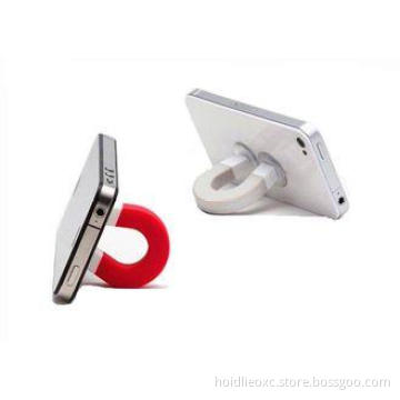 White Adjustable Smartphone Holder Silicon Mini With Suctio
